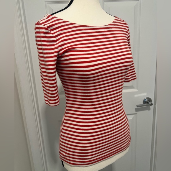 Banana Republic Striped Red and White Blouse - Picture 5 of 9